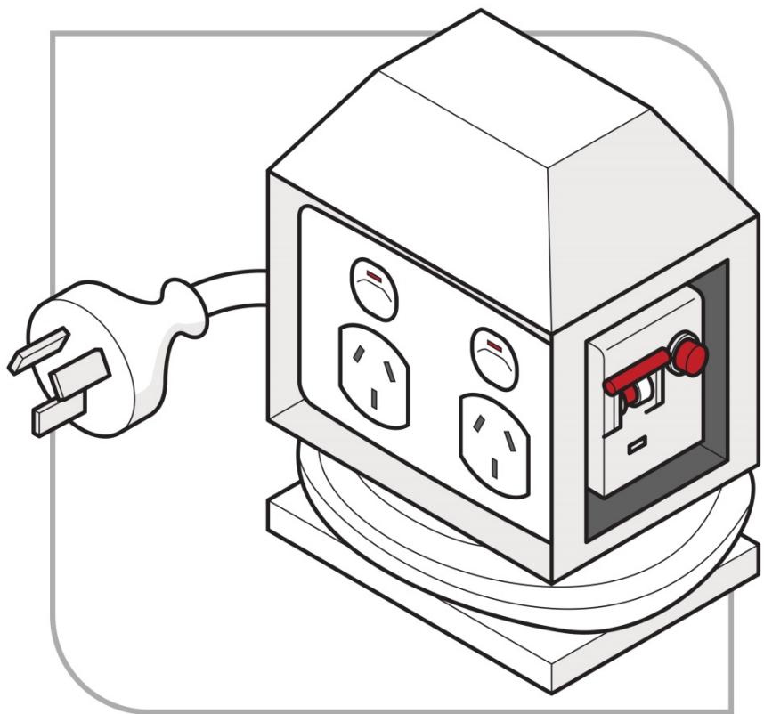Portable RCD protected power board